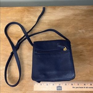 Jp Ourse Traveler Navy Leather Crossbody Bag